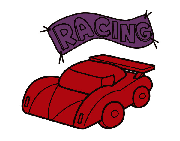 Desenho Carro de competição pintado por lyaalba