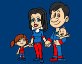 Desenho Família feliz pintado por naya