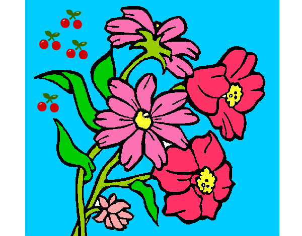Desenho Flores pintado por LiviaSilva