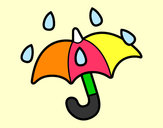 Desenho Guarda-chuva aberto pintado por naya