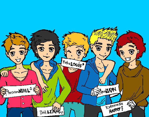 Desenho Os meninos do One Direction pintado por JeS2ica