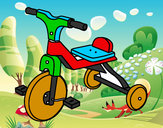 Desenho Triciclo infante pintado por Nico