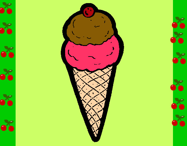 Desenho Cone de gelado pintado por sofi-sofia