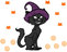 Desenho de Gatos pretos para colorear