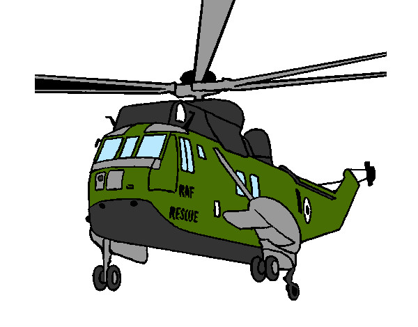 Desenho Helicoptero de resgate pintado por Poseidon