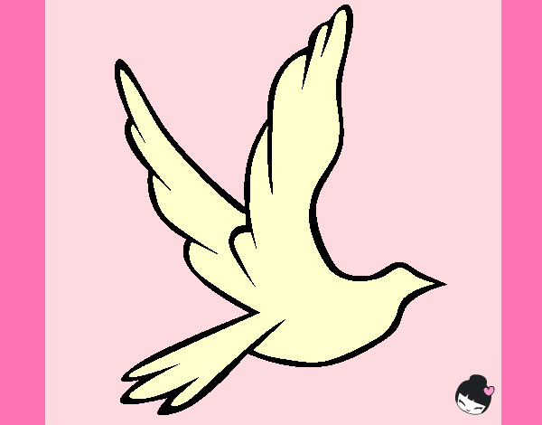 Desenho Pomba da paz a voar pintado por melina321v