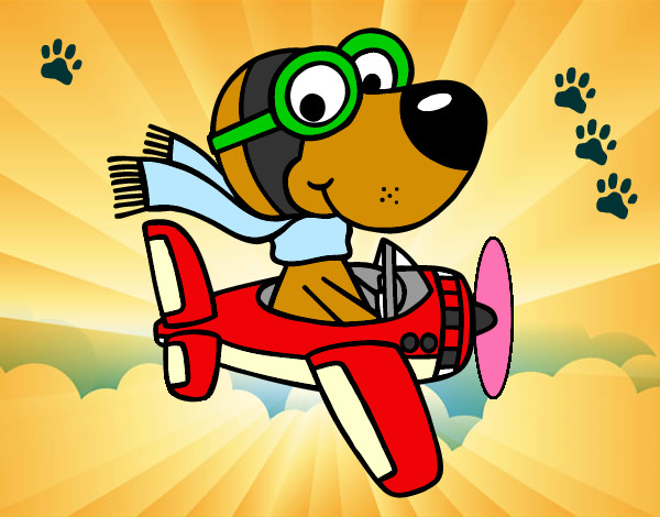 Desenho Cachorro aviador pintado por RyanVictor