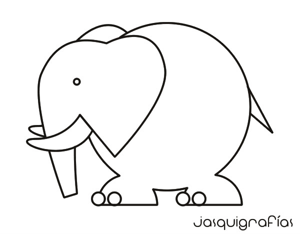 Desenho Elefante grande pintado por manovini