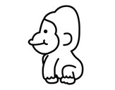 Desenho Gorila bebé pintado por manovini