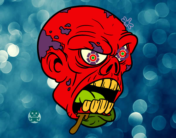 Desenho Cabeça de zombie pintado por Luiskoehl