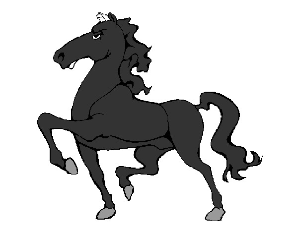 Desenho Cavalo a desfilar pintado por tukuruvi