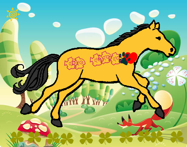 Desenho Cavalo pequeno pintado por tukuruvi