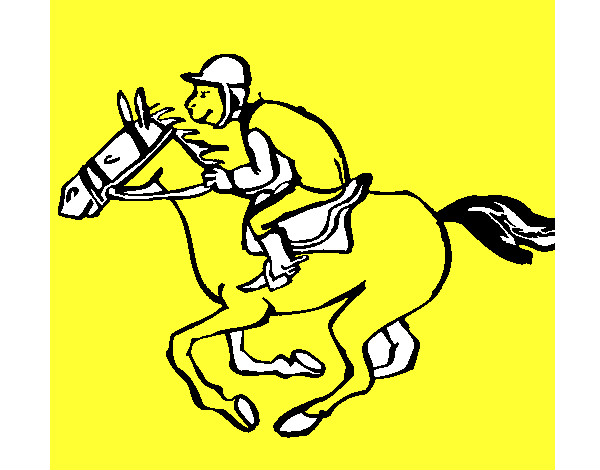 Desenho Corrida de cavalos pintado por tukuruvi