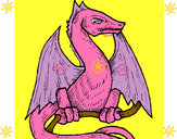 Desenho Dragão  2 pintado por irmos