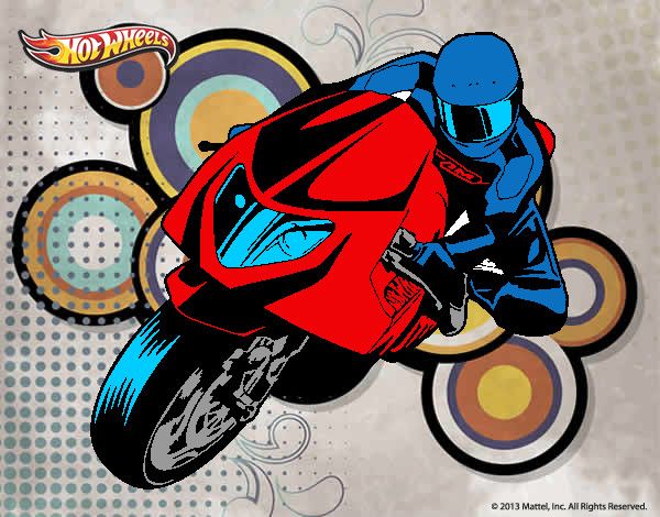 Desenho Hot Wheels Ducati 1098R pintado por brysouza