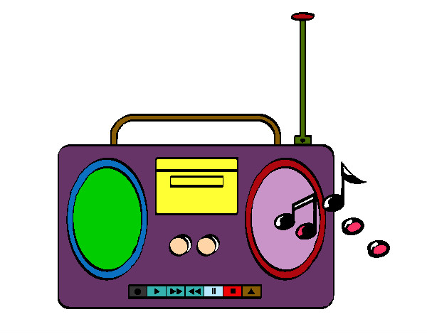 Desenho Radio cassette 2 pintado por tukuruvi