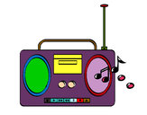 Desenho Radio cassette 2 pintado por tukuruvi