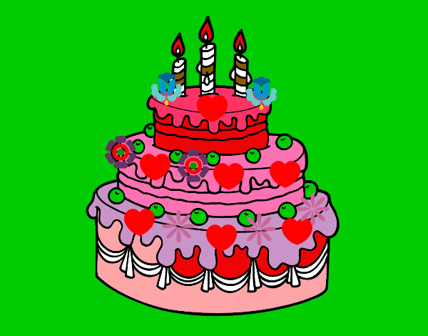 Desenho Torta de Aniversário pintado por tukuruvi