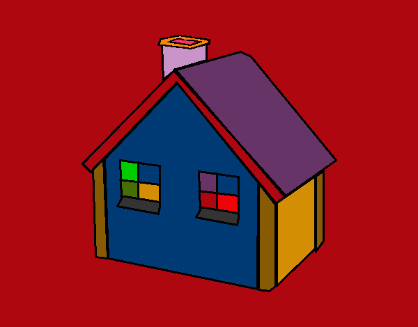 Desenho Casa menor pintado por sandry