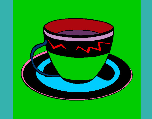 Desenho Taça de café pintado por sandry