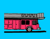 Desenho Camião de bombeiros com escada pintado por wagnerjuni