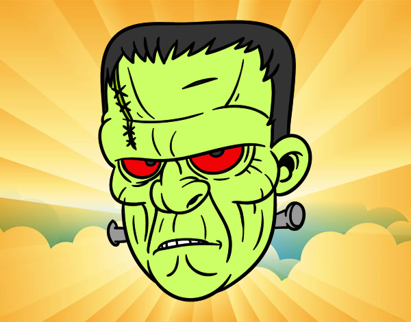 Desenho Cara de Frankenstein pintado por diogoreis
