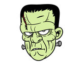 Desenho Cara de Frankenstein pintado por nand