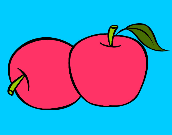 Desenho Dois maçãs pintado por elisabeteg