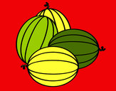 Desenho Melões pintado por melo