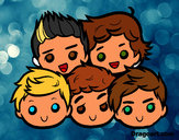 Desenho One Direction 2 pintado por Suulaia