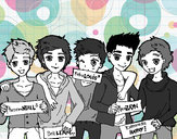 Desenho Os meninos do One Direction pintado por ImShampoo