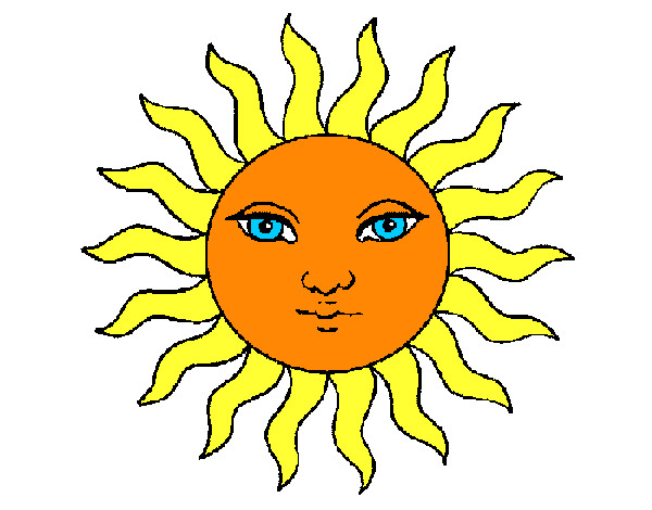Desenho Sol pintado por Jaciara