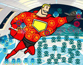 Desenho Super herói enorme pintado por Diegocsilv