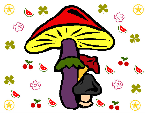 Desenho Cogumelos pintado por Suka10