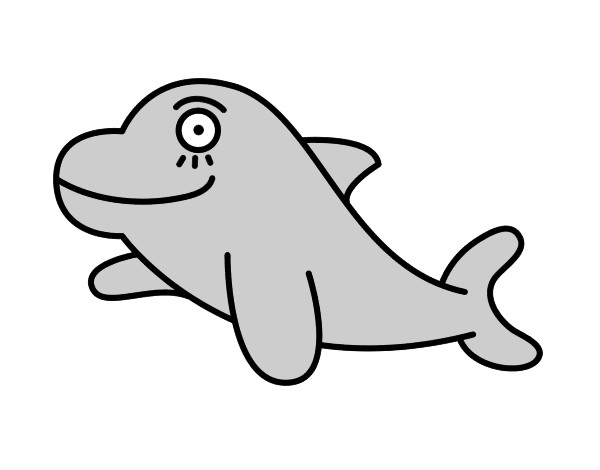 Desenho Golfinho alegre pintado por didilu