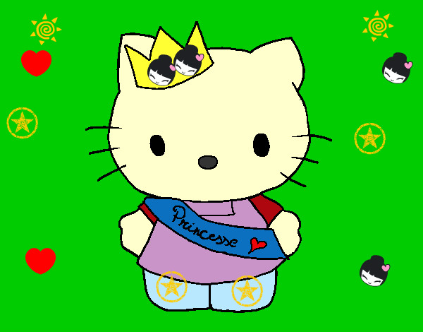 Desenho Kitty princesa pintado por juanlivia
