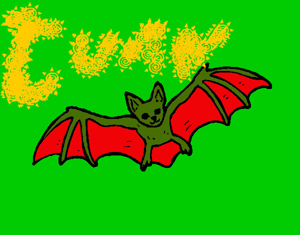 Desenho Morcego a voar pintado por juanlivia