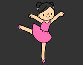 Desenho Bailarina de balé pintado por cuecho