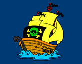 Desenho Navio de piratas pintado por lucassanto