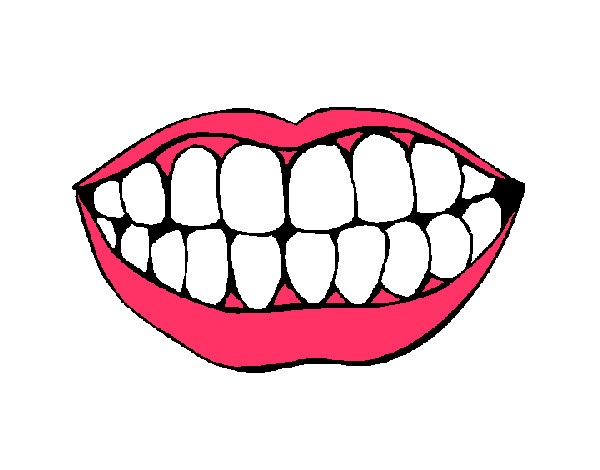 Desenho Boca e dentes pintado por Maay