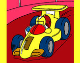 Desenho Carro de corrida pintado por nene