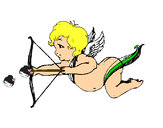 Desenho Cupido a voar pintado por gigica
