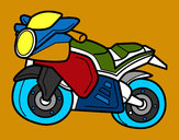Desenho Moto esportiva pintado por nene