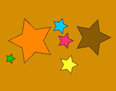 Desenho 6 estrela pintado por sandry