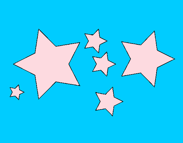 Desenho 6 estrela pintado por zoao