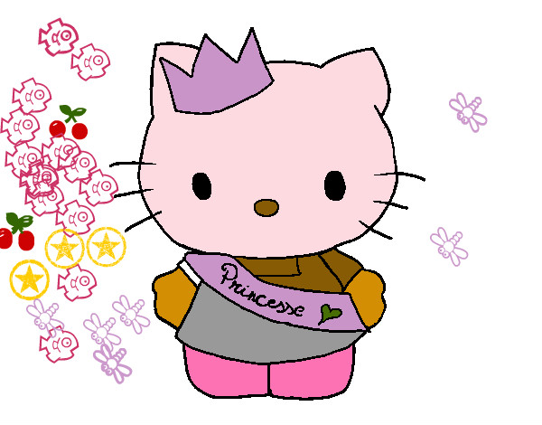 Desenho Kitty princesa pintado por Dudanunes