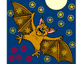 Desenho Morcego cão pintado por abreumaria
