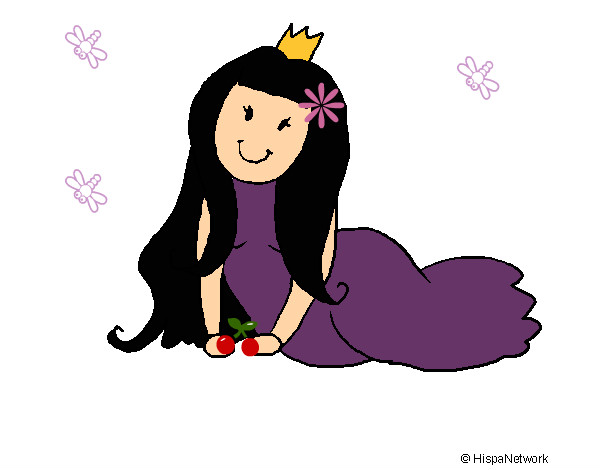 Desenho Princesa contente pintado por nand
