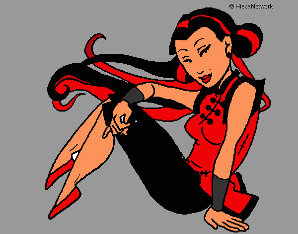 Desenho Princesa ninja pintado por camilam