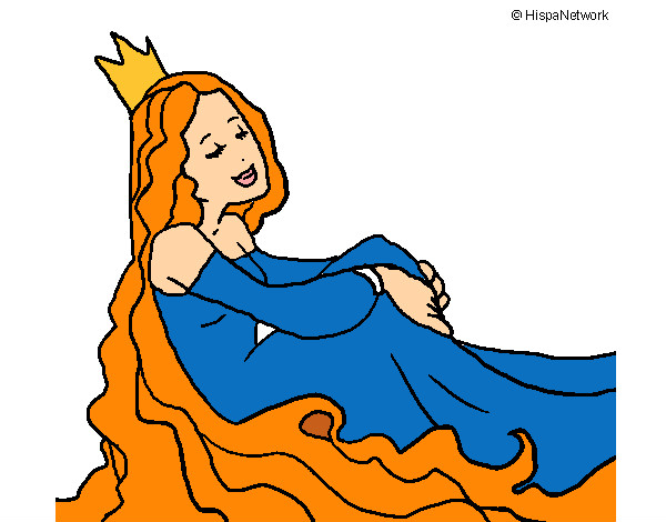Desenho Princesa relaxada pintado por nand